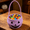 Purple, variant on Halloween Trick or Treat Basket, Woven Cotton Rope Pumpkin Candy Bucket, Reusable Halloween Handheld Basket, Storage Basket for Kids, Party Favors, Home Decor