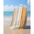 thumbnail image 4 of Orange Nordic Style Stripes Beach Towels Oversized Super Absorbent, Orange Grey Texture Lightweight Bath Towel Quick Dry Sets For Bathroom/Pool/Rv Camping/Beach Play/Gym Room/Picnic 23"x47", 4 of 8