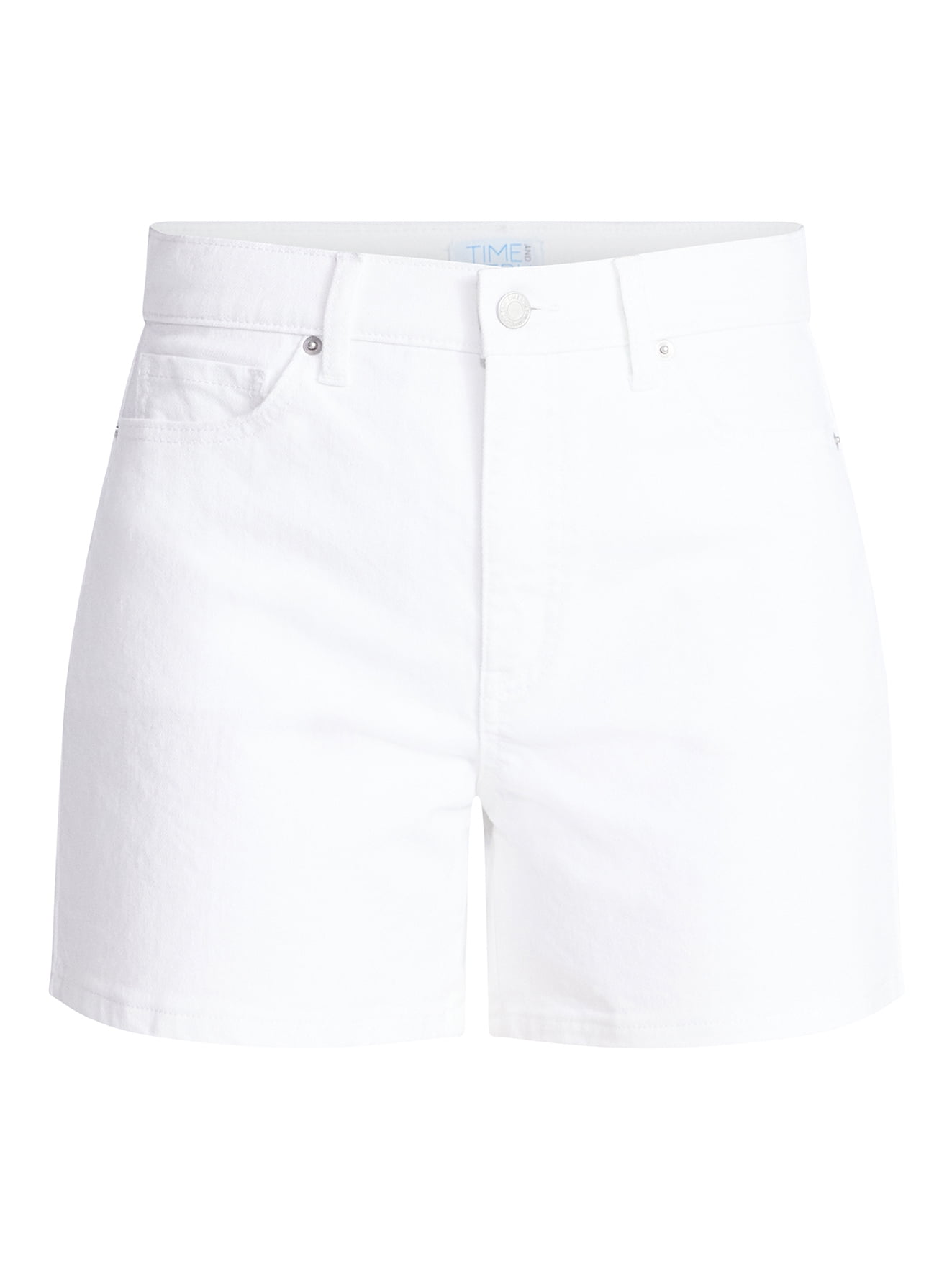 Time and Tru Women's High-Rise Denim Shorts, 5" Inseam, Sizes 0-22