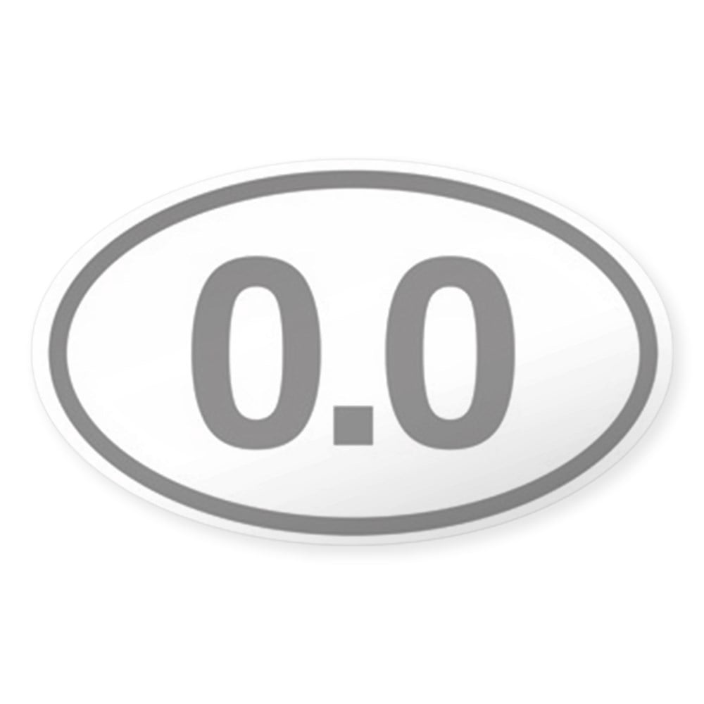 CafePress - 0.0 Mile Marker - Sticker (Oval) - Walmart.com