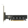 thumbnail image 4 of PCIE X16 To 4 Port U.2 Adapter Card, Strong Compatibility PCIE To U.2 Adapter Card SFF8643 Lossless Transmission  For Home Appliances, 4 of 8