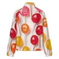 thumbnail image 6 of Jackets for Women Winter Coat Jackets Flannel Stand Collar Jacket(Rainbow Lollipop,Size:S-4XL), 6 of 7