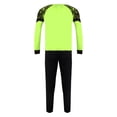 thumbnail image 4 of Haitryli Youth Boys Soccer Jersey Uniform Goalkeeper Goalie Outfits Long Sleeve Padded Shirts with Pants Set Fluorescent Green 7-8, 4 of 7