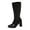Black, variant on Aihuaihua Knee High Boots for Women, Combat Boots Fashion Platform Lug Sole Tall Riding Boots with Side Zipeer Comfortable Black/Brown/White Boots