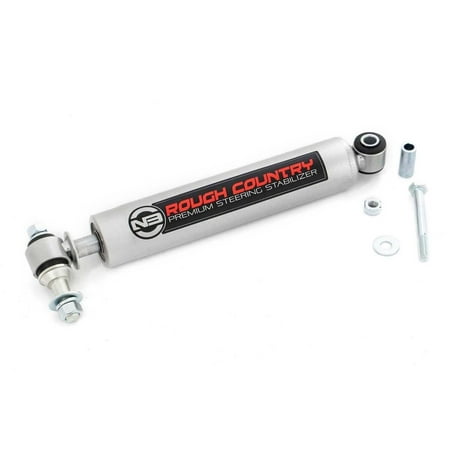 - Rough Country N3 Steering Stabilizer (fits) Jeep TJ XK MJ ZJ WJ and GM 2500 HD 3500 HD