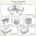 thumbnail image 5 of Outdoor 6-Piece All Weather PE Rattan Sofa Set, Garden Patio Wicker Sectional Furniture Set with Adjustable Seat, Storage Box, Removable Covers and Tempered Glass Top Table, Natural55973, 5 of 16
