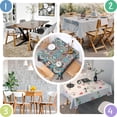 thumbnail image 4 of Multicolor Ethnic Paisley Pattern Square Tablecloth,Waterproof Square Table Cover,Wipeable Spillproof Washable Table Cover for Home Kitchen Party Decor 52"x52"(132x132cm), 4 of 6