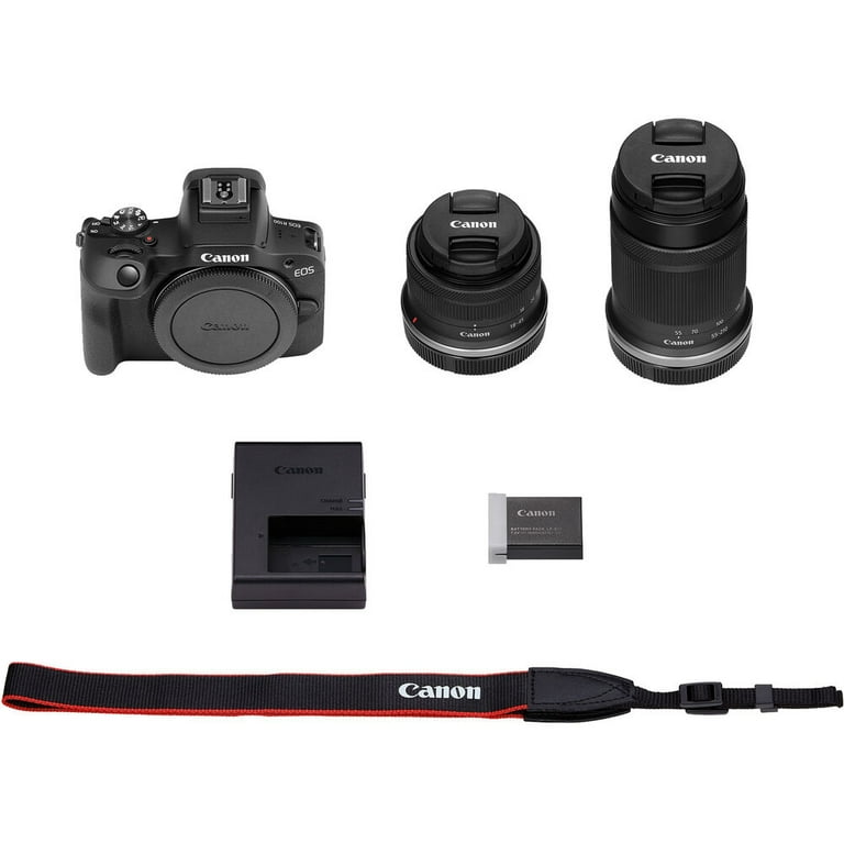 キヤノンEOS R100ダブルズームキット 18-45mm 55-210mm Canon EOS R100 Mirrorless Camera Lens Bundle with 18-45mm