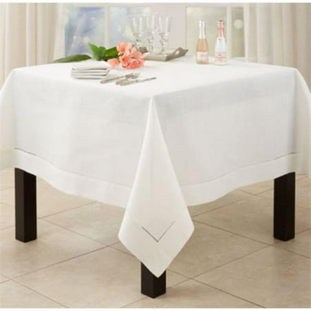 

Saro Lifestyle 6300.I84S 84 x 84 in. Hemstitched Border Tablecloth Ivory