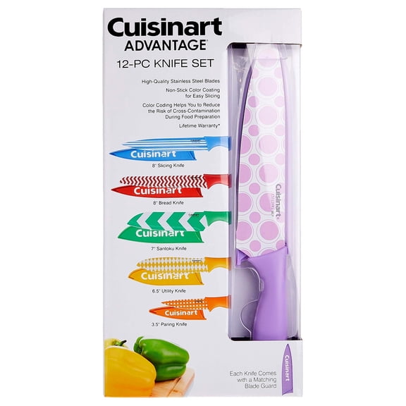 12PC PRINTED COLOR CUTLERY SET