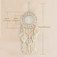 thumbnail image 3 of Nice Dream Boho Dream Catchers Wall Decor, Macrame Dream Catcher with 5 Woven Leaves Wood Beads Tassels for Bedroom Decor, 3 of 8