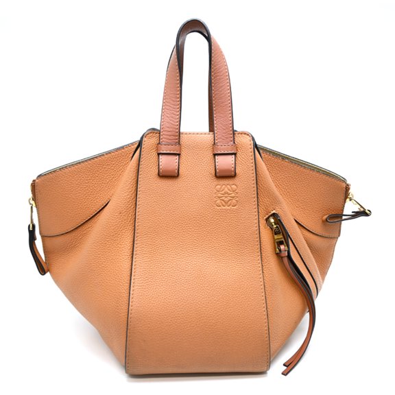 Pre-Owned Loewe Hammock Bag Small, Women's 2-Way/3-Way Bag, 387.30.S35, Leather, Tan (Brownish)