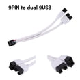 thumbnail image 2 of JZROCKER Mini USB 9Pin Data Transfer Cable Shielded USB 2.0 9 Pin Splitter Cable 15CM, 2 of 14