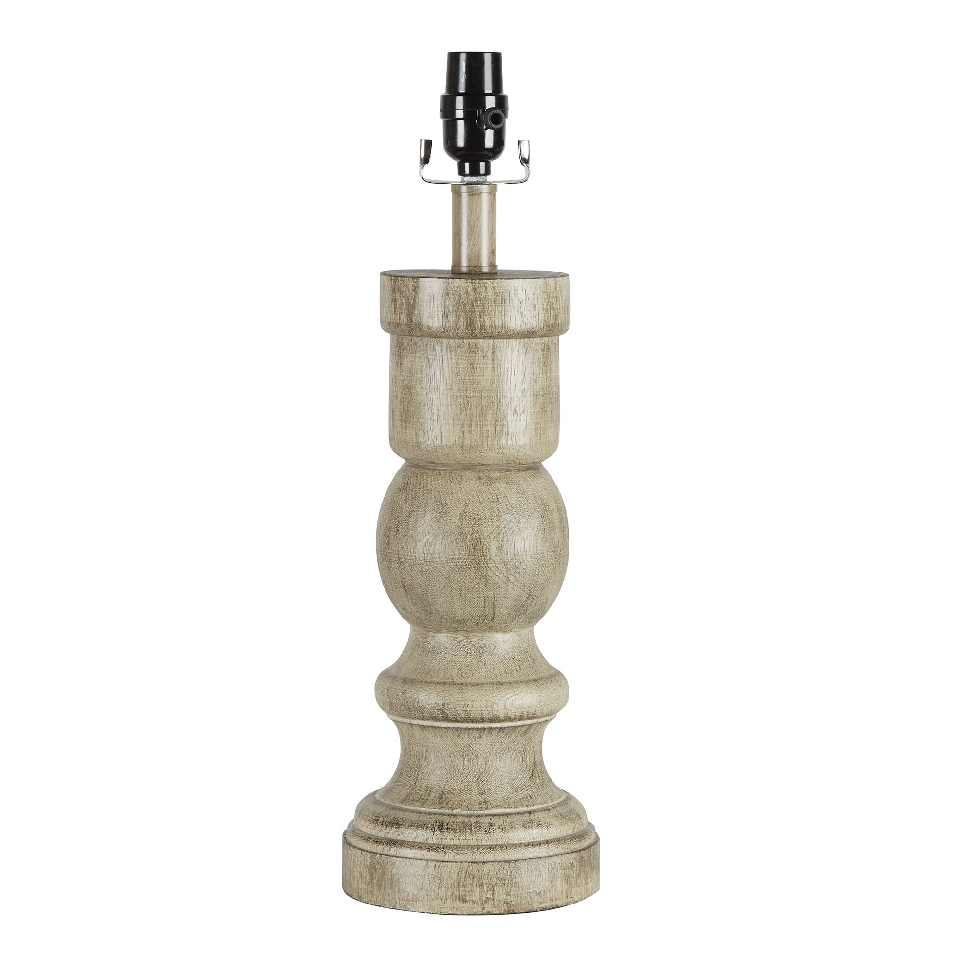 Better Homes & Gardens Weathered Brown Wood Look Finish Lamp Base