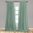 thumbnail image 3 of Ambesonne Herringbone Curtains, Minimalist Zigzag Art, Pair of 28"x95", Hunter Green and White, 3 of 3