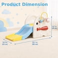 thumbnail image 2 of 5 in 1 Toddler Slide Set, Linor Indoor Playset for Kids Age 1-3, Outdoor Toddler Playground Slides, Beige, 2 of 7