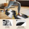thumbnail image 4 of Black White Marble Gold Wave Pattern Hot Yoga Mat Towel Non Slip for Hot Yoga - Quick-Drying Yoga Mat Cover with 4 Corner Pockets with Travel Bag - Hot Yoga Towel Non Slip 74"x26", 4 of 6
