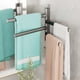 thumbnail image 4 of Toallero Giratorio para Baño Sin Agujeros, Barra para Toallas con Gancho Integrado, Estante de Almacenamiento para Baño con 5 Ml de Pegamento, 4 of 7