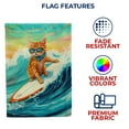 thumbnail image 5 of America Forever Summer Cat Beach Ocean Surfing House Flag 28 x 40 inch Double Sided Surf Fun Cute Cat Coastal Outdoor Beach House Yard Decoration, 5 of 7