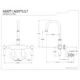 thumbnail image 2 of Kingston Brass AE81T0 Aqua Vintage Adjustable Center Wall Mount Tub Faucet, Matte Black, 2 of 5