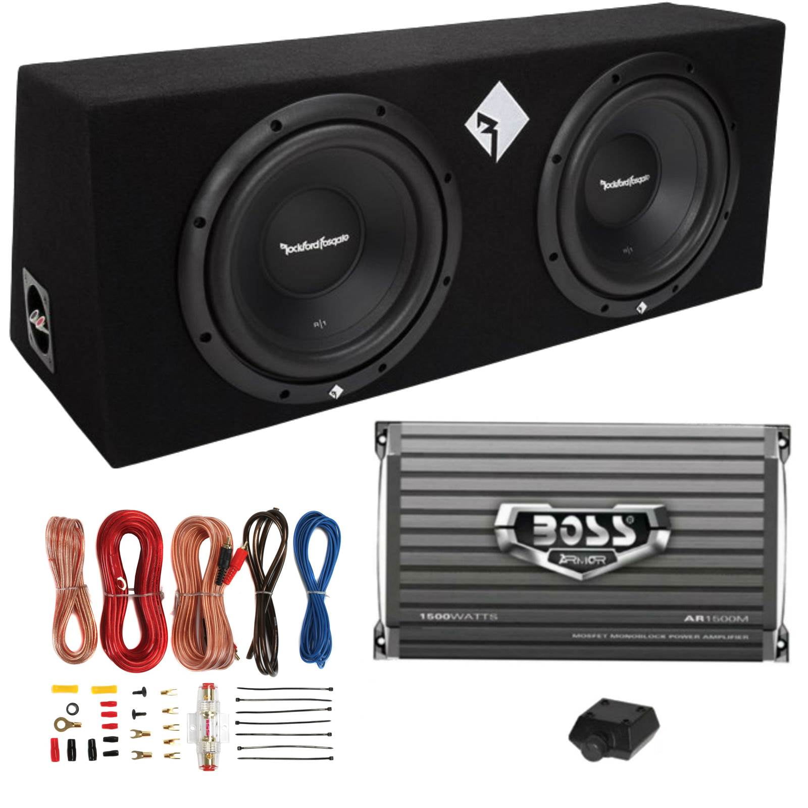 Rockford Fosgate R12X10 10" 800W Loaded Subwoofer Sub Enclosure+ Boss