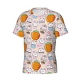 thumbnail image 5 of Vsdgher Cartoon Cute Rabbit Print Men's Dry Fit Mesh Athletic Shirts Moisture Wicking Tennis T-Shirt Tops, 5 of 9