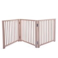 thumbnail image 2 of Veryke 17.5" Pet Gate for Doorways, Three Panels Wooden Freestanding Dog Gates for Indoor Hall Stairs Entrance, Wood Color, 2 of 7