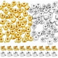 thumbnail image 1 of 100 cuentas de latón chapadas en oro de 18 quilates, abalorios espaciadores sueltos de rondelle de oro y plata de 4,5 x 3,5 mm, accesorios de metal para hacer joyas., 1 of 6