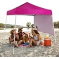 thumbnail image 2 of Wubio  6x6 ft Pop Up Canopy Tent, Outdoor Small Canopy Tent with Backpack, Patio Pop Up Gazebo Slant Leg Canopy with 1 Sidewall, Portable Easy Up Canopy (Pink), 2 of 16