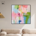 thumbnail image 3 of Dynamic Brushwork Canvas Modern Colorful Print by Art Remedy, Black Frame, 40" x 40", 3 of 7