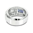 thumbnail image 2 of Luxurman Unique Designer Band 18K Sapphire Diamond Ring for Men (White Gold Size 9.5), 2 of 3