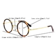 thumbnail image 2 of Retro Round Eyeglass Frames Spring Hinge Optical Metal Rx Vintage Spectacles, 2 of 3