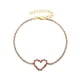 thumbnail image 2 of Pulseras para mujer, regalos para mujer, pulsera de moda para mujer con corazón dulce, creativa, brillante, con diamantes de imitación, color melocotón, minimalista, versátil, cadena de tenis, pulsera, 2 of 5