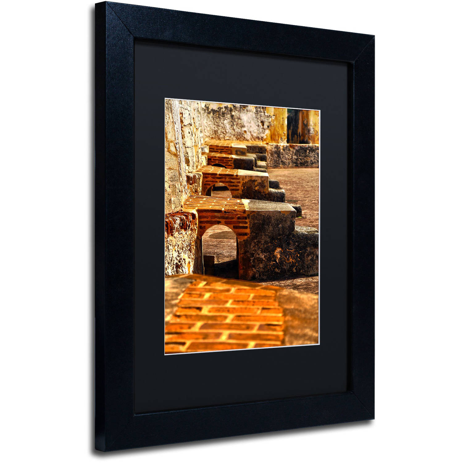 Trademark Fine Art "Castillo de San Felipe del Morro 10" Canvas Art by CATeyes, Black Matte, Black Frame