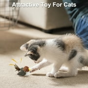 EVNELE Interactive Electronic Cat Toy, Automatic Chirping Bird Toy Squeaky with Feather Tail, Melody Chaser Toy for Cats to Play Alone, Play and Squeak Kitten Toy for Boredom