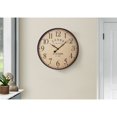 thumbnail image 1 of Monarch Specialties I 9053 - Clocks, 20" Round, Wall Clock, Antique Brown, Transitional, 1 of 4