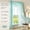 Aqua, variant on Burgundy Kitchen Curtains 45 Inch Length, Vintage Floral Dark Red Short Lace Cafe Curtains for Small Window, Rod Pocket Semi-Sheer Light Filtering, 2 Panels 52W x 45L