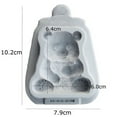thumbnail image 4 of Molde de silicona con forma de panda de bambú para decoración de tartas y fondant, herramientas para hornear chocolate, utensilios de cocina para tartas, 4 of 8