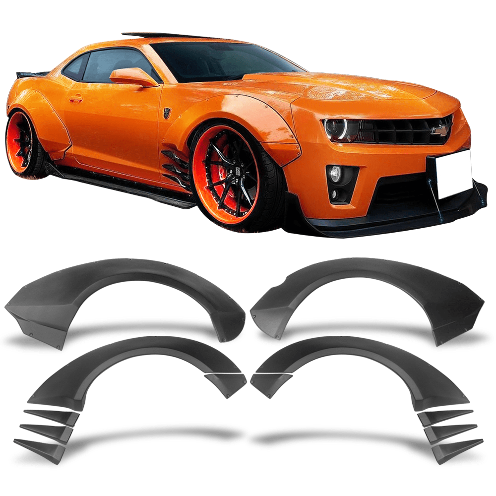 Ikon Motorsports Compatible with 10-15 Chevrolet Camaro ZL1 MB Style Fender  Flares Front Canards PP 