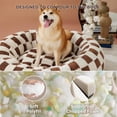 thumbnail image 4 of Donut Large Dog Bed - Round Cat Beds for Indoor Anti-Anxiety Calming Pet Beds, Washable Cute Modern Beds with Jacquard Shaggy Plush & Anti Slip Bottom, 36 Inch, 4 of 6