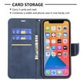 thumbnail image 6 of Feishell Fit for iPhone 16 Pro Max Phone Case with Detachable Wrist Strap & ID Credit Card Slots,Premium PU Leather Shockproof Magnetic Clasp Folio Flip Kickstand Holder Protective Cover,Blue, 6 of 9