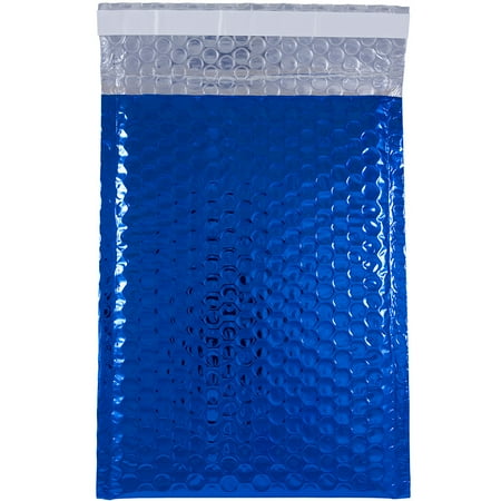UPC: 0609722709019 | JAM Bubble Mailers  6.4×9.5  Blue Metallic  12/Pack  Peel & Seal