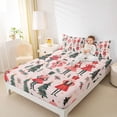 thumbnail image 4 of Homewish Merry Christmas Full Size Sheets,Red Nutcracker Soldier Bed Sheets,Cartoon Xmas Tree Sheet Sets For Child,Breathable Home Decor,4pcs, 4 of 7