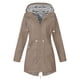 thumbnail image 1 of Puntoco Chaqueta de lluvia sólida para mujer al aire libre de talla grande impermeable con capucha a prueba de viento abrigo suelto Puntoco Puntoco-6736, 1 of 5