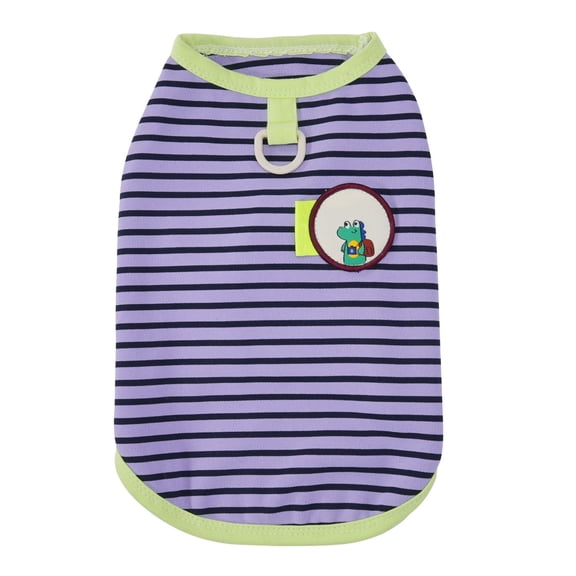 Breathable Mesh T-Shirt for Small Dogs Summer Doggie Cool Vest Soft Lightweight Puppy Tee Shirts Sleeveless Pet Tank Top Sweatshirts Cozy Chihuahua Clothes Cat Apparel D-Ring(S,Purple)