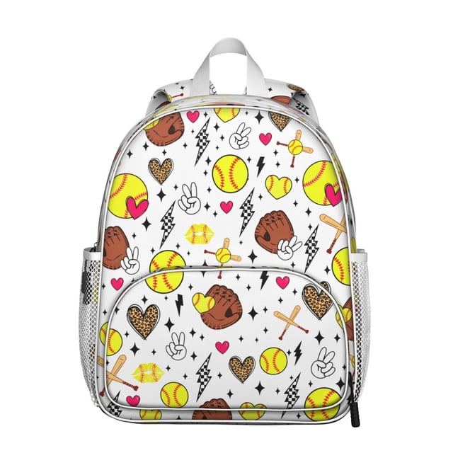 Students Sports Backpack - Baseball, Football, Basketball Print, Water-Resistant, Comfortable for Training and Competition