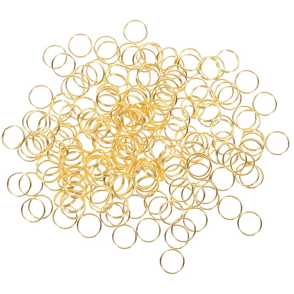 Luxshiny 200Pcs Keychain Rings Golden Metal Split Rings for Crafting Portable Key Ring Clips Daily Use