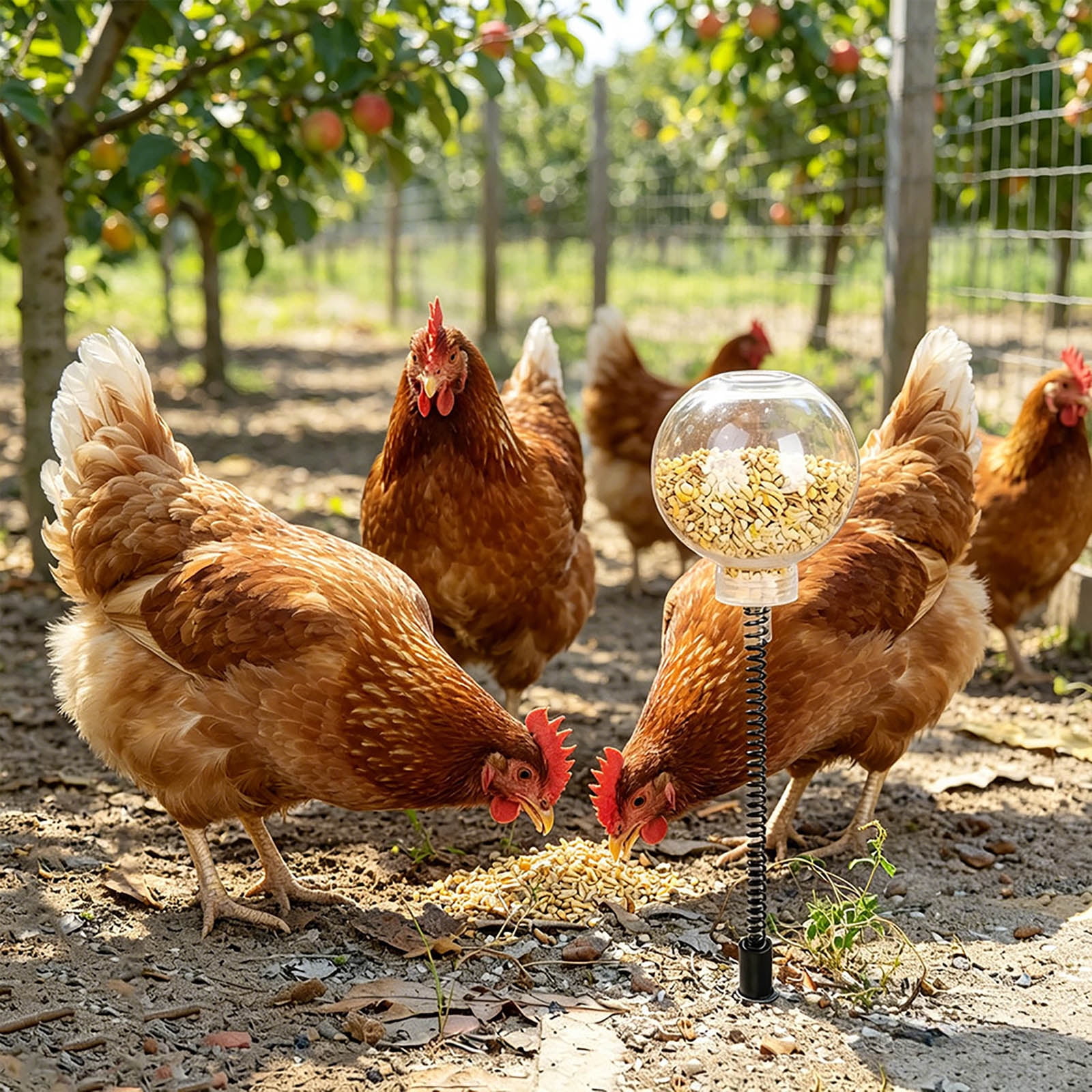 1PCS Chicken Dispenser Toy for Poultry Large Capacity Interactive Feeder Chicken Enrichment Toys, Boredom Busting Fun Maintain Your Hens Entertained