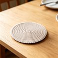 thumbnail image 4 of Ball Trims Woven Rope Mat 1 Pack Heat Protection Round Table Mat For Kitchen Dining Home Cup Glass, 4 of 6