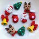 thumbnail image 3 of Accesorios de decoración de fiesta de navidad, copos de nieve kawaii, alce, muñeco de nieve, papá noel, oso polar, resina mixta, parte posterior plana, 20, 3 of 4